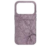 Carcasa para iPhone 17 Pro Black Purple Organic Roots - Árbol Generativo Abstracto
