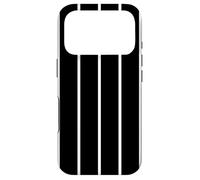 Carcasa para iPhone 17 Pro Black Thin White Stripes Vertical Lines Retro Aesthetic
