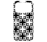 Carcasa para iPhone 17 Pro Black-White Rectangle Cross Monochrome Optical Pattern