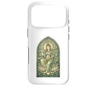 Carcasa para iPhone 17 Pro Blanco Tara Tibetano Budismo Diosa Antigua Vitral