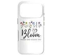 Carcasa para iPhone 17 Pro Bloom Where God Plants You Bible Verse Jesus God Planted You