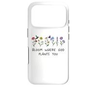 Carcasa para iPhone 17 Pro Bloom Where God Plants You Christian Bible Verse Scripture