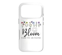 Carcasa para iPhone 17 Pro Bloom Where You Are Planted Bible Verse Bloom God Plants You