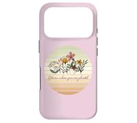 Carcasa para iPhone 17 Pro Bloom Where You Are Planted Retro Floral Boho 70s Estética