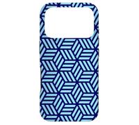 Carcasa para iPhone 17 Pro Blue Boxes Geometric Contemporary Nautical Pattern