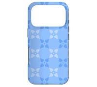 Carcasa para iPhone 17 Pro Blue Flower Petal Ice Snowflake Scandinavian Pattern