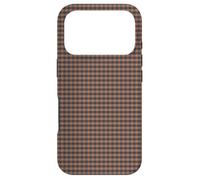 Carcasa para iPhone 17 Pro Blue Grey & Rust Gingham - Dark Checkered Plaid Phone Cover