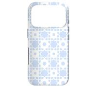 Carcasa para iPhone 17 Pro Blue Square Star Cross Snowflakes Geometric Pattern