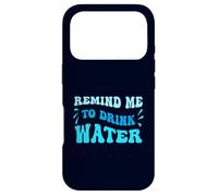 Carcasa para iPhone 17 Pro Blue Wavy Recuérdame Beber Agua