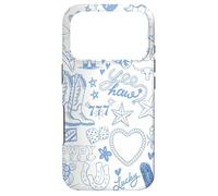 Carcasa para iPhone 17 Pro Blue Western Country Coastal Cowgirl Howdy Collage Estética