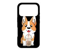 Carcasa para iPhone 17 Pro Boba Milk Tea Corgi Dog Puppy Lover Kawaii Anime japonés