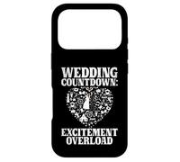Carcasa para iPhone 17 Pro Boda Cuenta atrás emoción sobrecarga Novia a ser