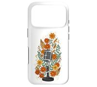 Carcasa para iPhone 17 Pro Boho Floral Mic Microphone Podcast Host Singer