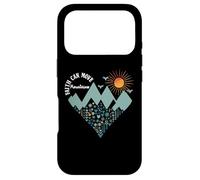 Carcasa para iPhone 17 Pro Boho Floral Mountain Flower Heart Faith Can Move Mountains