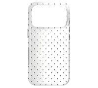 Carcasa para iPhone 17 Pro Boho Tiny Polka Dot Rockabilly Lindo Negro y Blanco Polkadot