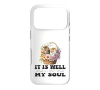 Carcasa para iPhone 17 Pro Bonita Cesta Cristiana con Gatitos de It Is Well with My Soul