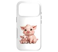 Carcasa para iPhone 17 Pro Bonito diseño de mamá cerdita y Cerdito bebé