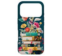 Carcasa para iPhone 17 Pro Book Stack with Flowers Reading Lover Bookish