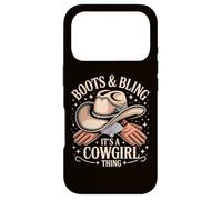 Carcasa para iPhone 17 Pro Boots and Bling It's Cowgirl Thing Western Country Melanina