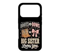 Carcasa para iPhone 17 Pro Boots Or Bows Big Sister Loves You
