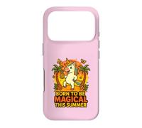 Carcasa para iPhone 17 Pro Born to Be Magical Summer Vibes Piña Unicornio