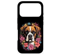 Carcasa para iPhone 17 Pro Boxer - Ramo de Flores con Cara de Perro Cervatillo Boxeador dueño criador mamá