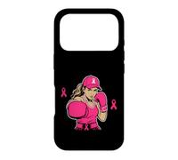 Carcasa para iPhone 17 Pro Boxing Black African American Fight Breast Cancer Ribbon