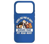 Carcasa para iPhone 17 Pro Boys Girls Womens Funny Lover Guinea Pigs Make Me Happy