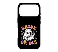 Carcasa para iPhone 17 Pro Bride Or Die Retro Halloween Despedida de Soltera a Juego