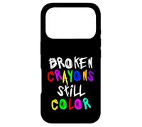 Carcasa para iPhone 17 Pro Broken Crayons Still Color Mental Health Awareness