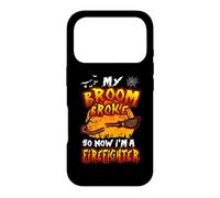 Carcasa para iPhone 17 Pro Broom Broke So Now I'm A Firefighter Halloween Costume