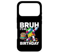 Carcasa para iPhone 17 Pro Bruh Its My Birthday Master Builder Dabbing Blocks Bricks