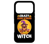 Carcasa para iPhone 17 Pro Bruja Golden Retriever Loca