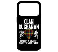 Carcasa para iPhone 17 Pro Buchanan Clan Scottish Name Escudo de Armas Familia de tartán