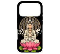 Carcasa para iPhone 17 Pro Buda Quan Yin Meditación Yin Yang OM Lotus Spiritual