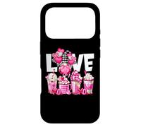 Carcasa para iPhone 17 Pro Buffalo Plaid GNOME Graphic with Pink Valentine`s Coffee Mug