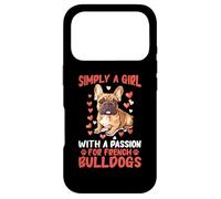 Carcasa para iPhone 17 Pro Bulldog francés Raza de Perro Frechie Simplemente una Chica con un