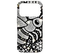 Carcasa para iPhone 17 Pro Bumble Bee Christmas Themed Cute Bee Black & White Snowflake
