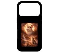 Carcasa para iPhone 17 Pro Bunny Howling At Moon Vintage Funny Mystic