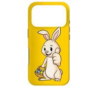 Carcasa para iPhone 17 Pro Bunny Thumbs Up Colorido Huevo Caza Día de Pascua
