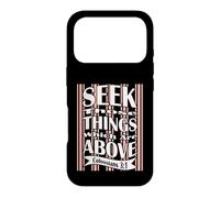 Carcasa para iPhone 17 Pro Busque esas Cosas Que están Arriba, versículo bíblico de la KJV