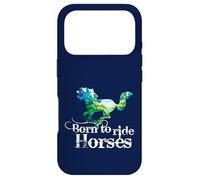 Carcasa para iPhone 17 Pro Caballo Born to Ride Horses equitación Galope Caballo arro Libertad