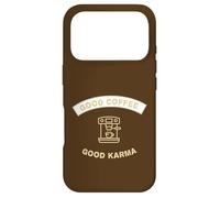 Carcasa para iPhone 17 Pro café Barista cafeína Buenos días Karma Espresso