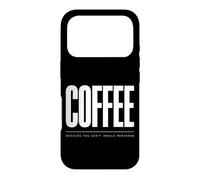 Carcasa para iPhone 17 Pro Café Porque no Puedes inhalar panqueques Broma Divertida