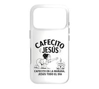 Carcasa para iPhone 17 Pro Cafecito en la Mañana Jesús Todo el Día Latina