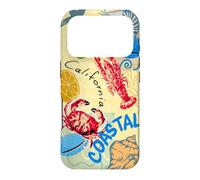 Carcasa para iPhone 17 Pro California Coastal Seafood Collage Retro Beach Food Art
