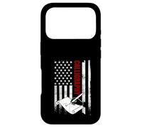 Carcasa para iPhone 17 Pro Caligrafía Bandera Estadounidense desgastada Artista patriótico de Estados Unidos