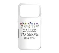 Carcasa para iPhone 17 Pro Called to Serve God Jesus Christian Bible Verse Mark 10:45
