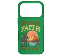 Carcasa para iPhone 17 Pro Caminar por la fe no por la Vista - 2 Corintios 5:7 Retro Hiker