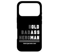 Carcasa para iPhone 17 Pro Camiseta Bold Badass Heroman That's Just Who Old Guy